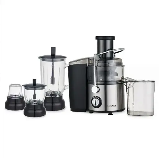 Кухонний комбайн, соковитискач 4в1 SOKANY SK-4009/насадки із високоякісної нержавіючої сталі/MULTIFUNCTIONAL/ніжки-присоски/сріблястий - фото 2