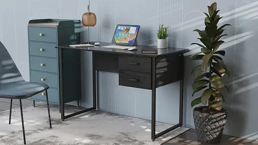 Компьютерный стол Таккота 75x120x60 черный ДСП Сосна Кембра 16мм FRD-101920