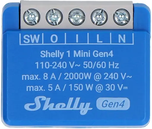 Розумне реле Shelly 1 Mini Gen4 - фото 3