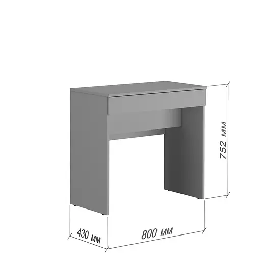 Трюмо с зеркалом в спальню MebelStar Нео 80x43x75,2 см Дуб тахо (MBS-1238) - фото 3