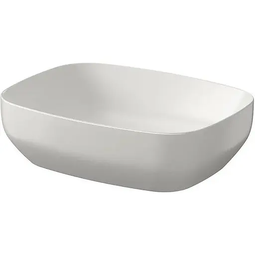 Умивальник на стільницю Cersanit Larga прямокутний 50x38 світло-сірий матовий K677-059 - фото 1