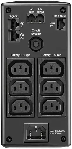 Джерело безперебійного живлення APC 650 ВА / 390 Вт / 7 А*ч (BR650MI) - фото 3