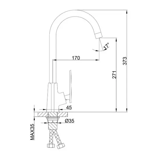 Смеситель для кухни Frap F4058 - фото 4