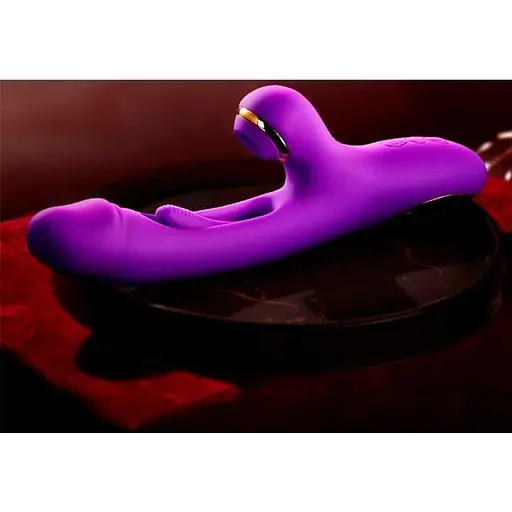 Вибратор для женщин 3в1 силиконовый 21 режим стимуляции клитора usb 25 см фиолетовый - фото 3