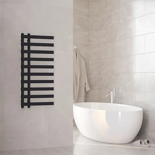 Рушникосушка дизайнерська Ideale Aurora 11 10/1000/450 чорний, Чорний - фото 3