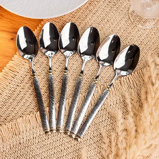 Набор столовых ложек Yiwu 6 штук из нержавеющей стали 21 см ложки столовые приборы классический сервировочный дизайн HP-16978-05 - фото 2