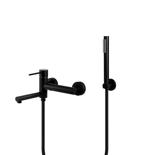 Змішувач для ванни Corsan Lugo black mat з виливом CMZ062BL Чорний матовий - фото 1