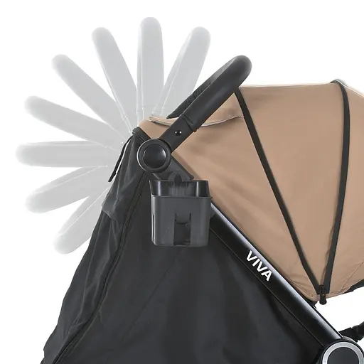 Детская прогулочная коляска-книга Bambi M 5723 Viva Beige Бежева - фото 8
