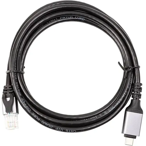 Кабель PowerPlant USB Type-C – RJ45, 2 м