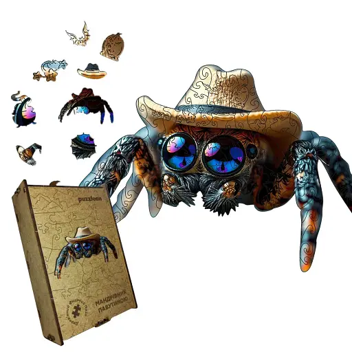 Пазл деревянный Путешественник Паутиной, А3, 200 элементов, Деревянная коробка