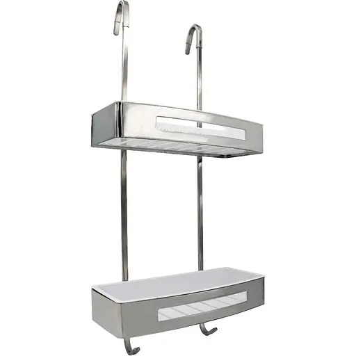 Полочка навесная Eger двойная 555-03, Хром - фото 1