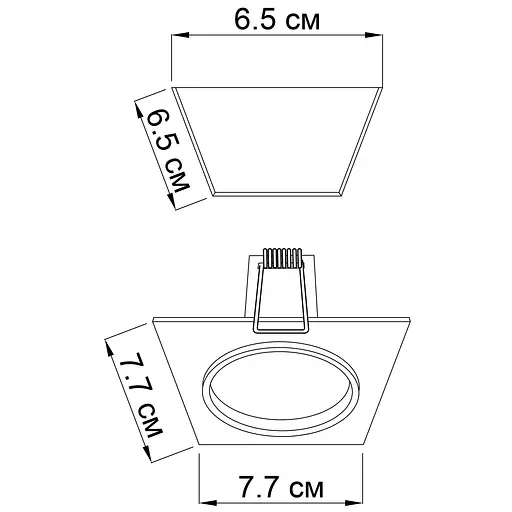 Врізний точковий світильник Imperium Light Simple 380108.01.01 - фото 2