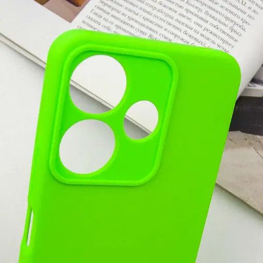 Чохол Lakshmi Silicone Cover Full Camera AA для Xiaomi Redmi 13 4G/Poco M6 4G Салатовий/Neon Green - фото 6