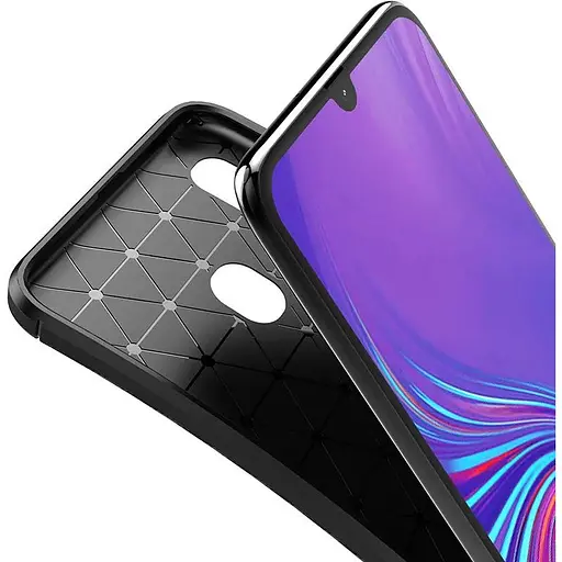 Чехол-накладка Toto TPU Carbon Fiber 1.5 mm Case Samsung Galaxy A40 Dark Blue - фото 3