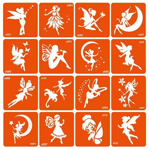 Набір трафаретів для біо-тату Fairies fairies-16