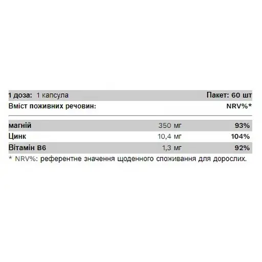 Витаминно-минеральный комплекс Pure Gold ZMB 60 caps (1086-2022-09-0549) - фото 2