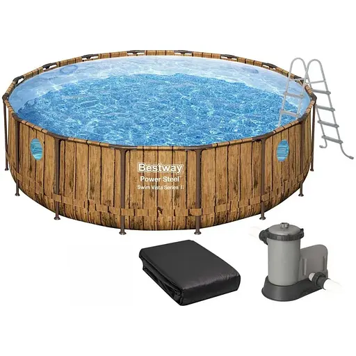 Каркасный бассейн Bestway 56725, 488х122 см, 19480 л - фото 1