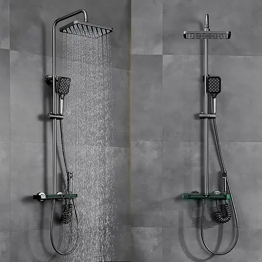 Душова система Platinum з термостатом KZ22 графіт, Графіт - фото 7