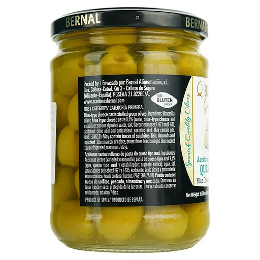 Оливки Bernal Gourmet фаршировані блакитним сиром 436 г - фото 3