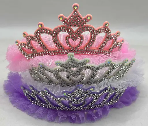 Обруч на голову Корона ажурная со стразами, 640-7 (В ассортименте)