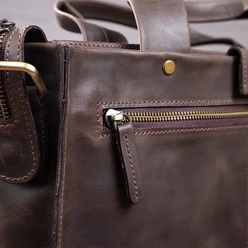 Чоловіча шкіряна сумка SHVIGEL 35х27х7,5 см sum0012483 - фото 9