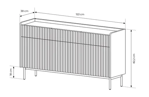 Комод Perfect Home Левел / Level 3-дверний з 3 шухлядами 3D3S/153 Беж/дуб сканді (PFH-091155) - фото 5