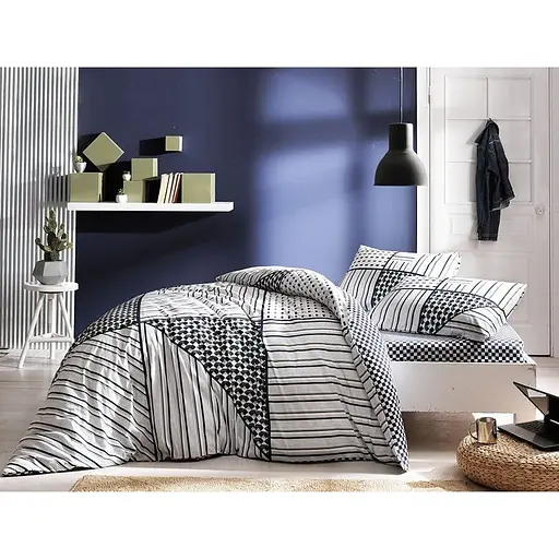 Комплект постільної білизни TAC Zone Полуторний Різнокольоровий 000229526