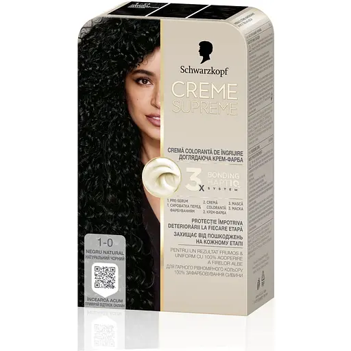 Фарба для волосся Creme Supreme №1-0 натуральний чорний - фото 4