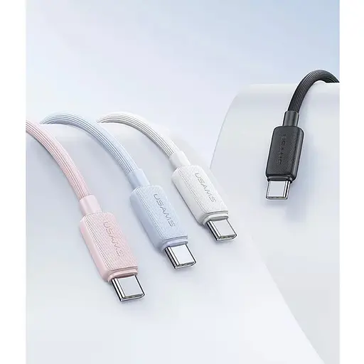 Кабель Usams US-SJ691 USB-C-USB-C 1m Black (SJ691USB01) [111163] - фото 4