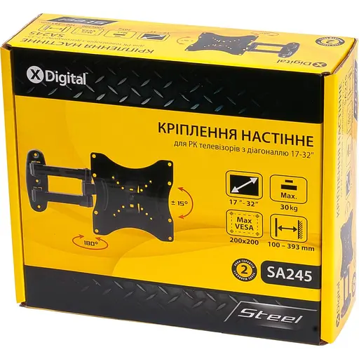 Крепление для телевизора X-Digital Steel SA245 Black [133627] - фото 3