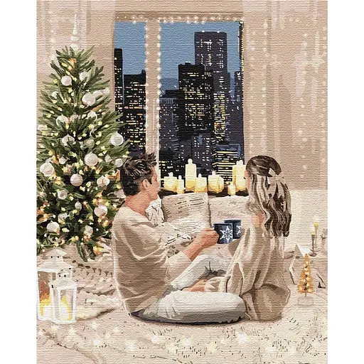 Набір для розпису по номерах Кращий новий рік, 40x50 см, КНО4771