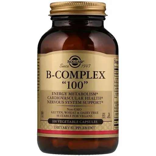 Комплекс вітамінів Solgar B-Complex "100" 100 веган капсул