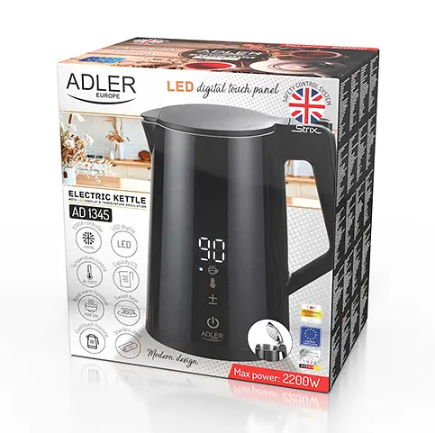 Электрочайник с LED регулятором температуры 1.7л Adler AD 1345 - фото 9
