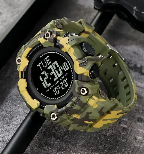 Чоловічий спортивний годинник Skmei 2037 з компасом (Камуфляж) - фото 6