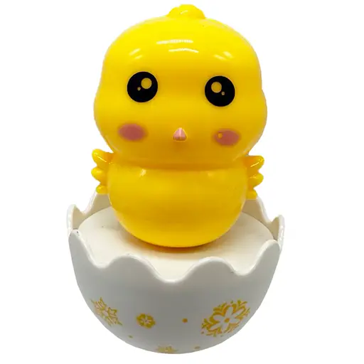 Детская неваляшка "Курча" 657-55(Yellow) 7,5 см, погремушка