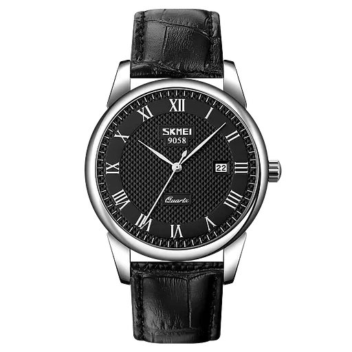 Наручний годинник чоловічий Skmei 9058 Black Man Stainless Steel, 9058SBK-B (18411) - фото 2