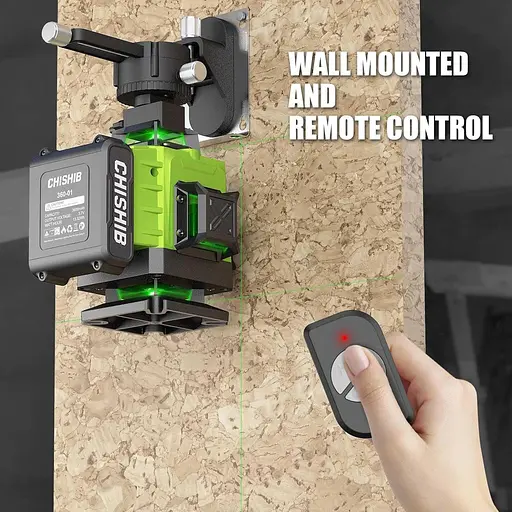 Набор для лазерных уровней 16 линий Green -4x360° 4D Самовыравнивающийся лазерный уровень поперечной линии. - фото 7