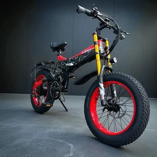 Электровелосипед Volto Lankeleisi X3000 Plus фетбайк 1000W 18Ah алюминиевый красный - фото 4