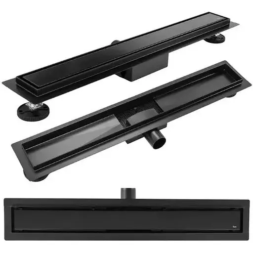 Трап для душу Rea Neox 90 black 2в1 REA-G6603 - фото 1