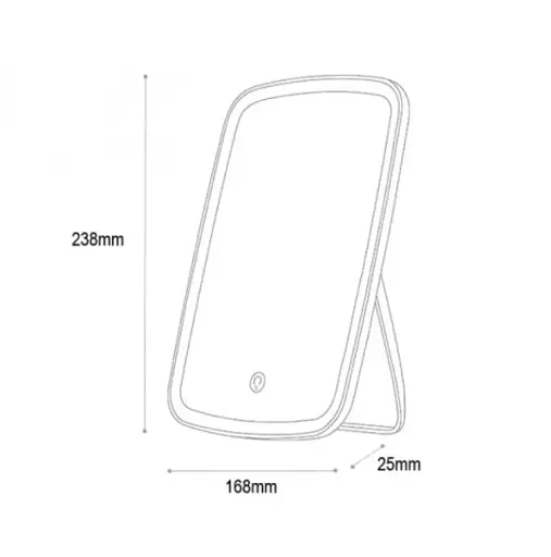 Дзеркало косметичне настільне Salon Professional Makeup Mirror 33 світлодіоди USB або батарейки білий - фото 6