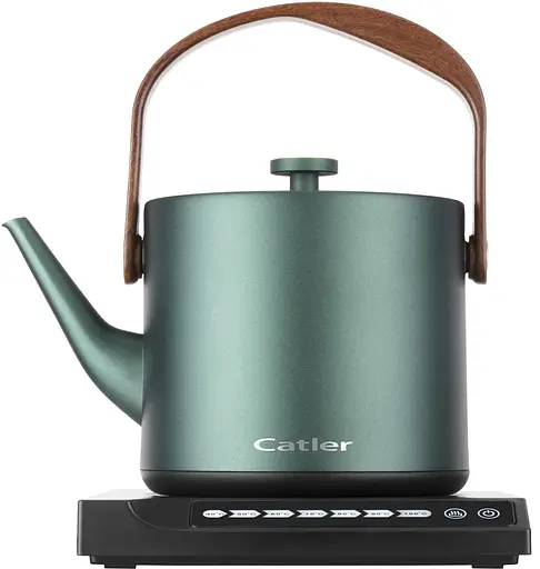 Catler Електрочайник 0.6л, Strix, заварник, нерж. сталь, підтримка температури, сенс. керув., темно-зелений - фото 4