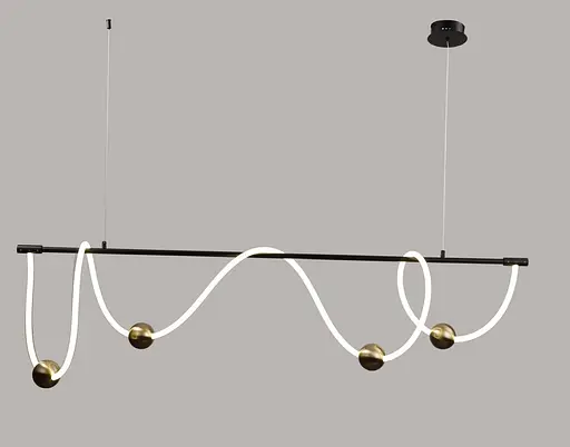 Підвіс світлодіодний V K38731-1P BK+Brass