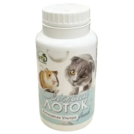 Дезодорант ароматизатор Свіжий Лоток Антизапах Ультра Fresh для туалетів домашніх тварин 100 г - фото 1
