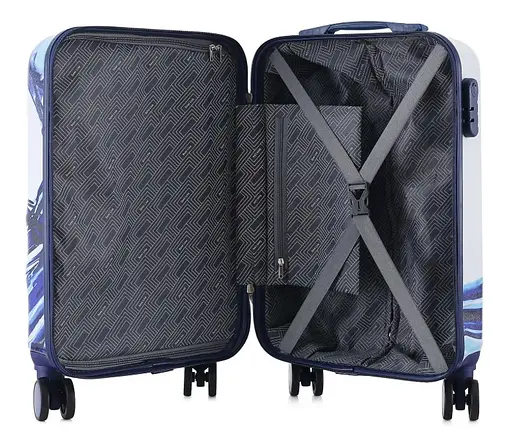 Валіза Semi Line 20" (S) White/Blue Print (T5653-1) (DAS302329) - фото 2