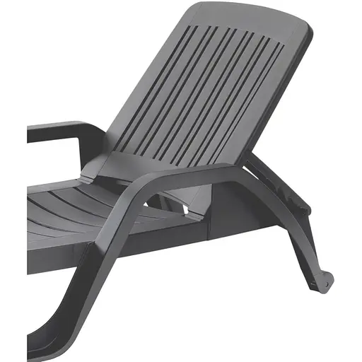 Шезлонг пластиковий Bica Zanzibar, графіт - фото 4