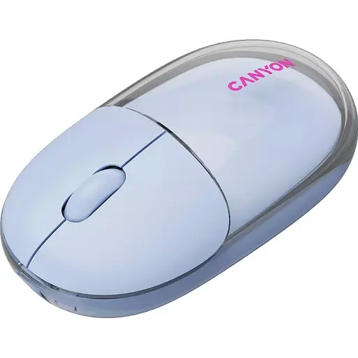 Миша Canyon OnClick 24 BT/ Wireless Transparent/Blue (CNS-CMSW24BL) - фото 3