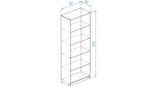 Шкаф Анжело Ferrum-decor на 5 полок 1900x700x380 ДСП Дуб Сонома Трюфель 16 мм (FRD-105011) - фото 4