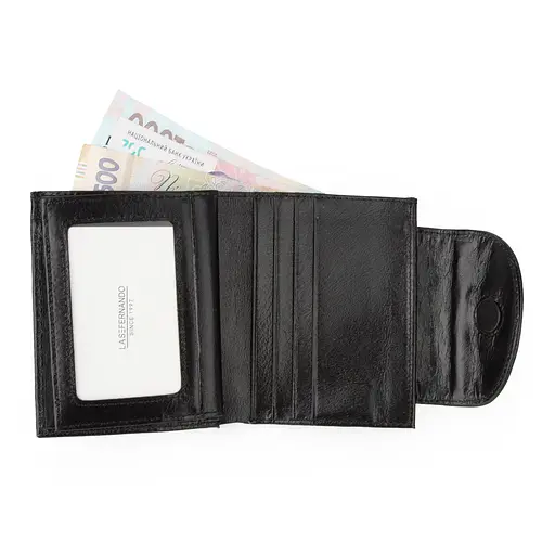 Гаманець жіночий шкіряний маленький Las Fernando 110-103 К чорний - фото 6