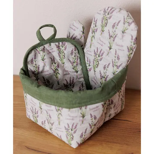 Кошик для хліба Прованс Суцвіття лаванди 14х16х15 см (43205) - фото 2