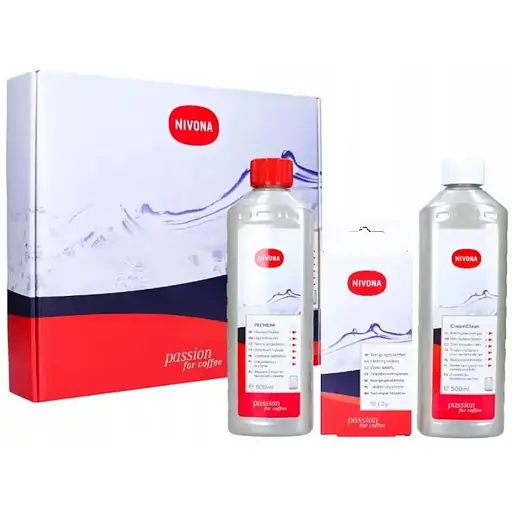Набір для чищення кавомашини Nivona Clean3Box (рідина NIRK703, рідина NICC705, таблетки NIRT700) - фото 1